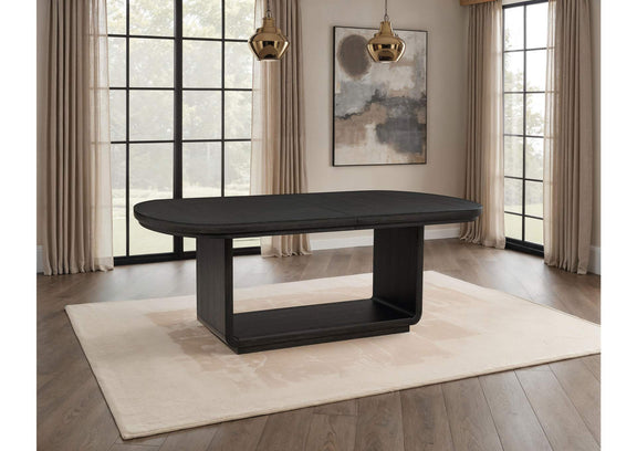 115391 Leandro 78-inch Extension Dining Room Table Burnished Black