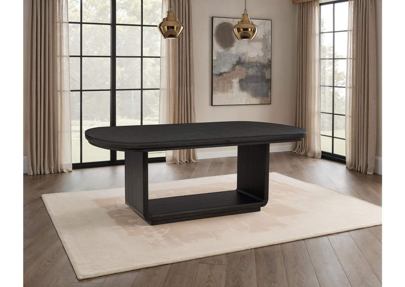 115391 Leandro 78-inch Extension Dining Room Table Burnished Black