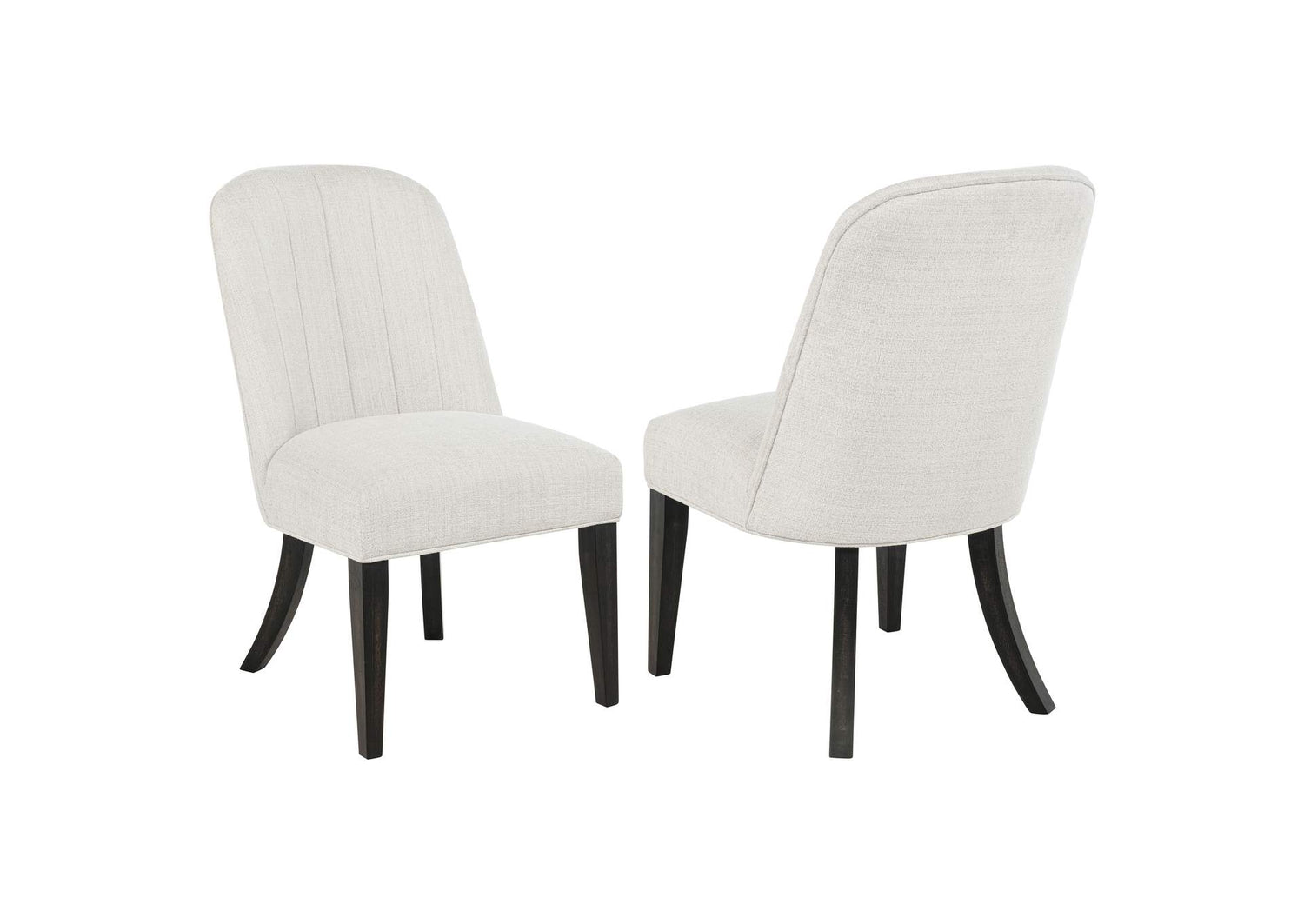 115392 Leandro Upholstered Dining Side Chair Cream (Set of 2)