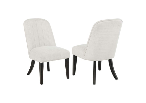 115392 Leandro Upholstered Dining Side Chair Cream (Set of 2)