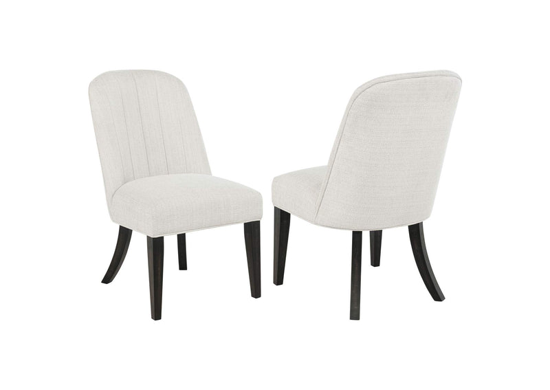 115392 Leandro Upholstered Dining Side Chair Cream (Set of 2)