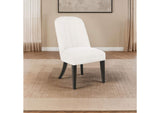 115392 Leandro Upholstered Dining Side Chair Cream (Set of 2)