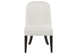 115392 Leandro Upholstered Dining Side Chair Cream (Set of 2)