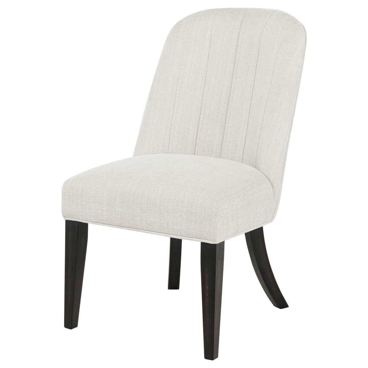 115392 Leandro Upholstered Dining Side Chair Cream (Set of 2)