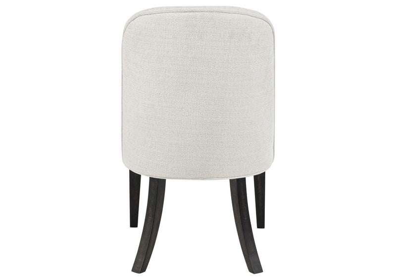 115392 Leandro Upholstered Dining Side Chair Cream (Set of 2)