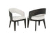 115393 Leandro Upholstered Dining Arm Chair Cream (Set of 2)