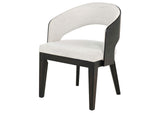 115393 Leandro Upholstered Dining Arm Chair Cream (Set of 2)