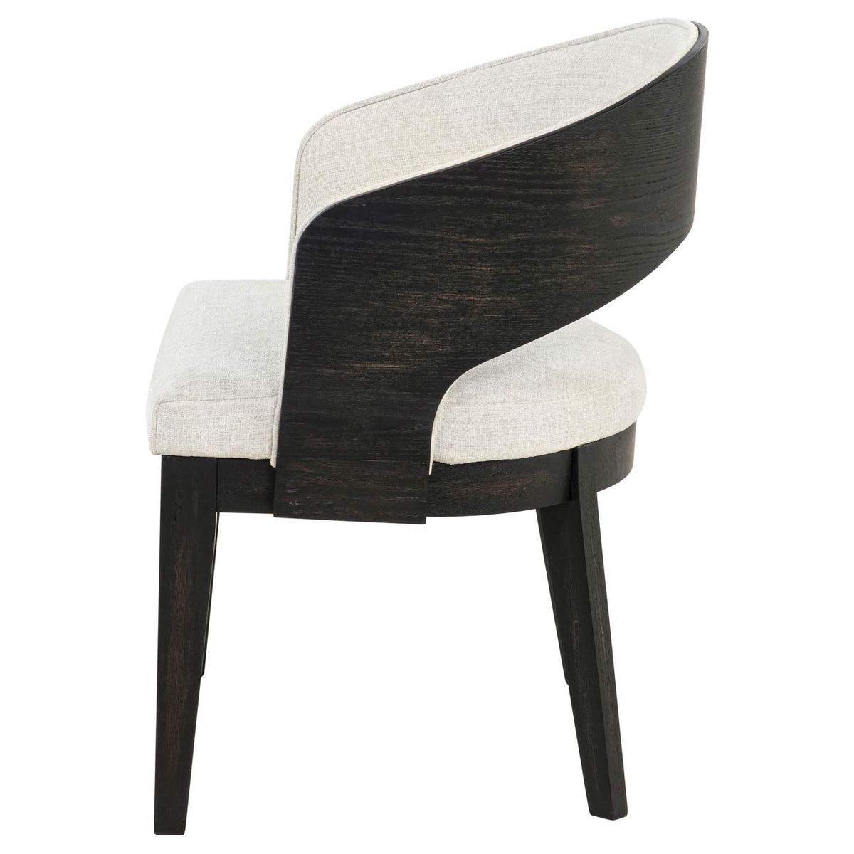 115393 Leandro Upholstered Dining Arm Chair Cream (Set of 2)