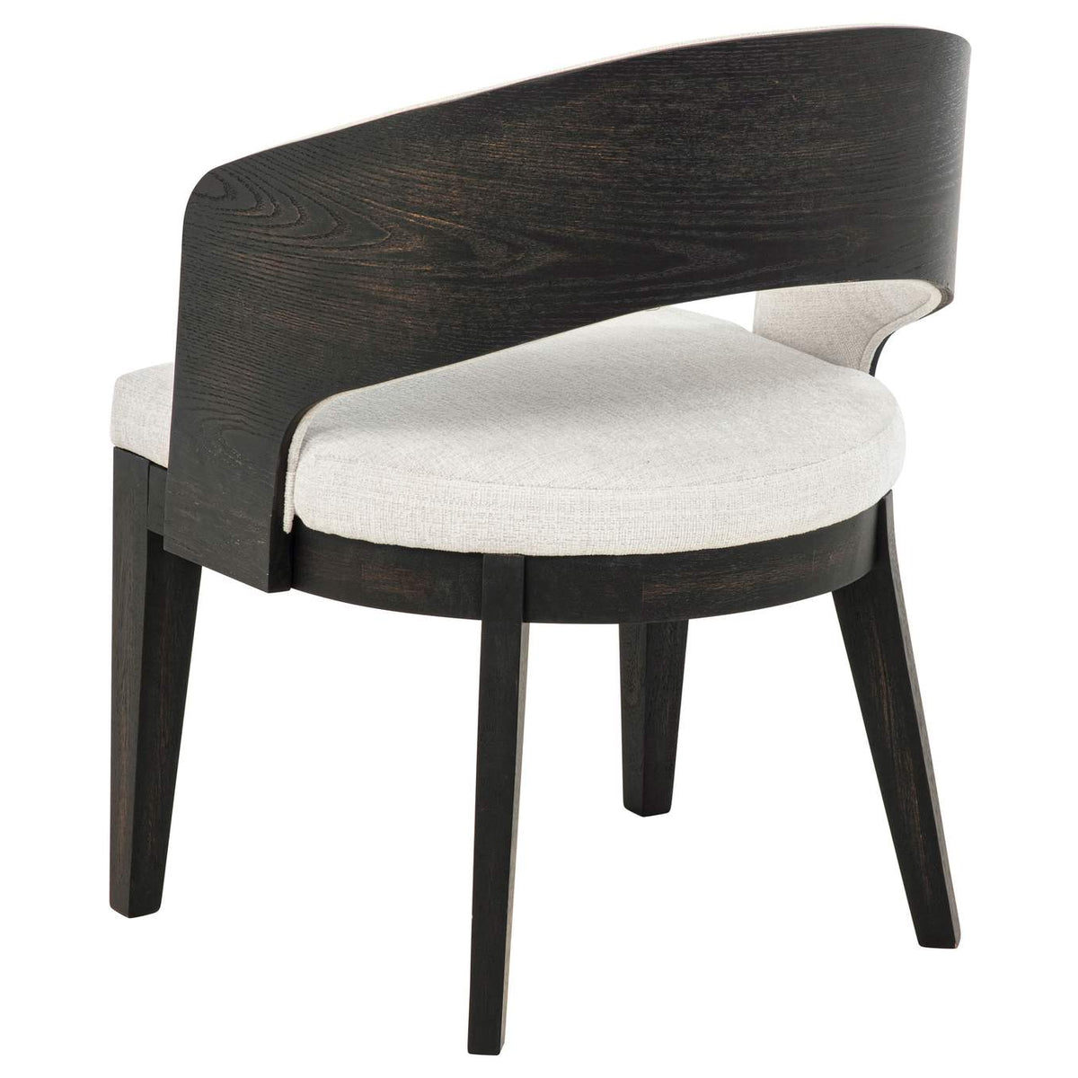 115393 Leandro Upholstered Dining Arm Chair Cream (Set of 2)