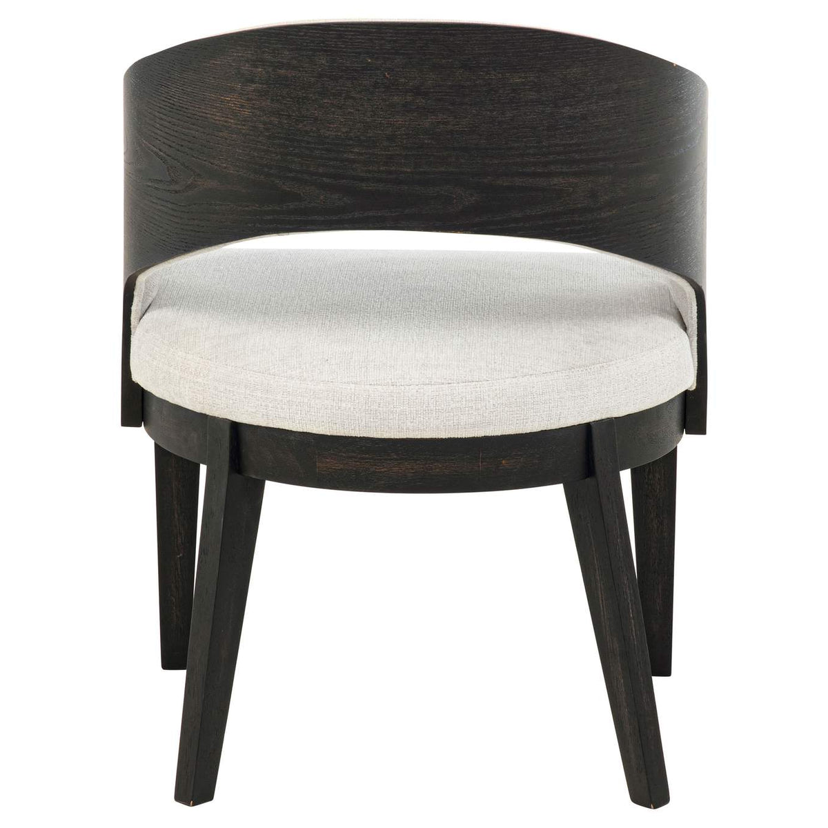 115393 Leandro Upholstered Dining Arm Chair Cream (Set of 2)