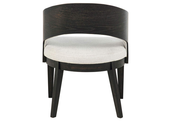115393 Leandro Upholstered Dining Arm Chair Cream (Set of 2)
