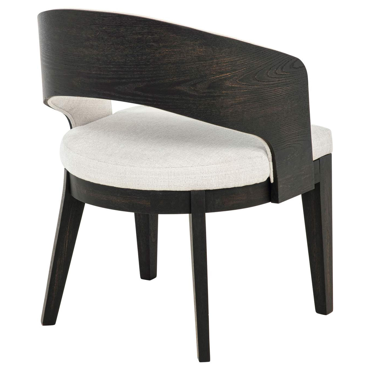 115393 Leandro Upholstered Dining Arm Chair Cream (Set of 2)
