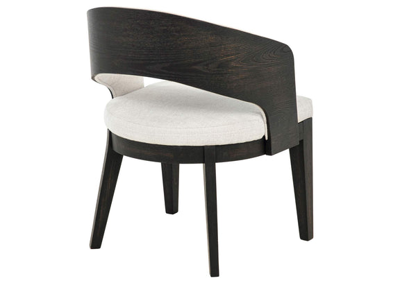 115393 Leandro Upholstered Dining Arm Chair Cream (Set of 2)