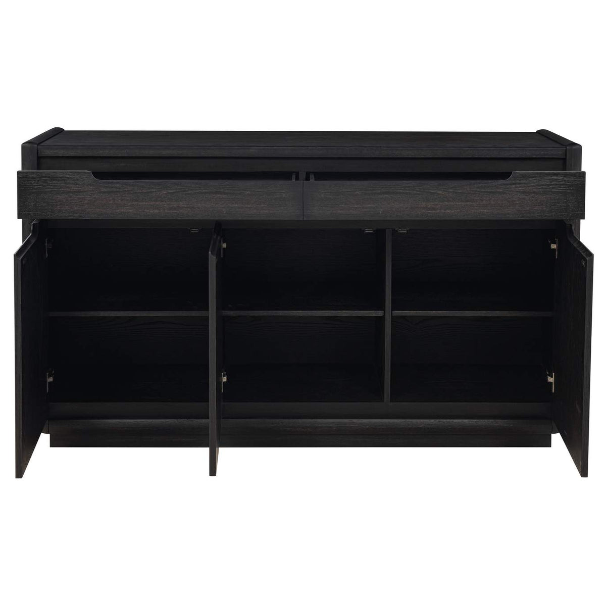 115395 Leandro 2-drawer Dining Sideboard Server Burnished Black