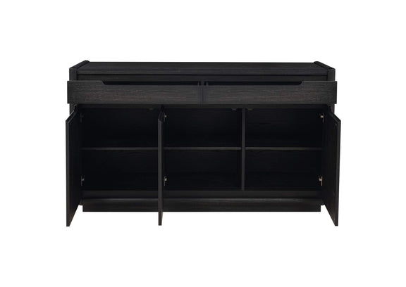 115395 Leandro 2-drawer Dining Sideboard Server Burnished Black