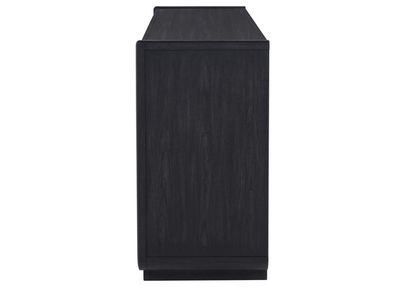 115395 Leandro 2-drawer Dining Sideboard Server Burnished Black