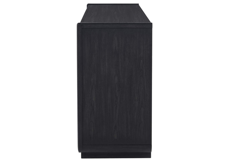 115395 Leandro 2-drawer Dining Sideboard Server Burnished Black