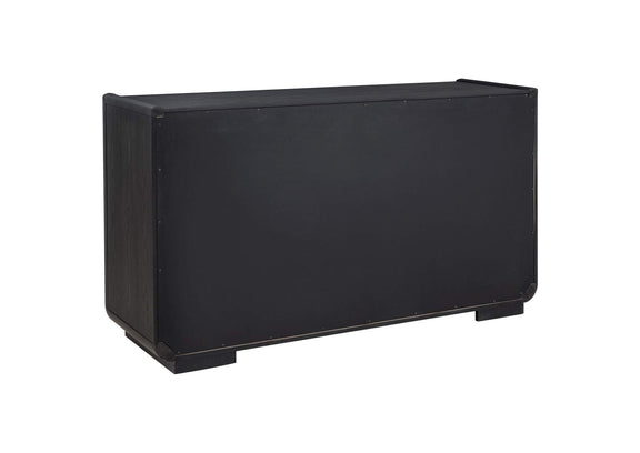 115395 Leandro 2-drawer Dining Sideboard Server Burnished Black