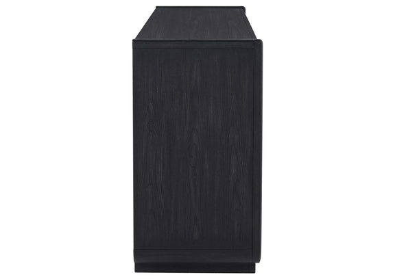 115395 Leandro 2-drawer Dining Sideboard Server Burnished Black