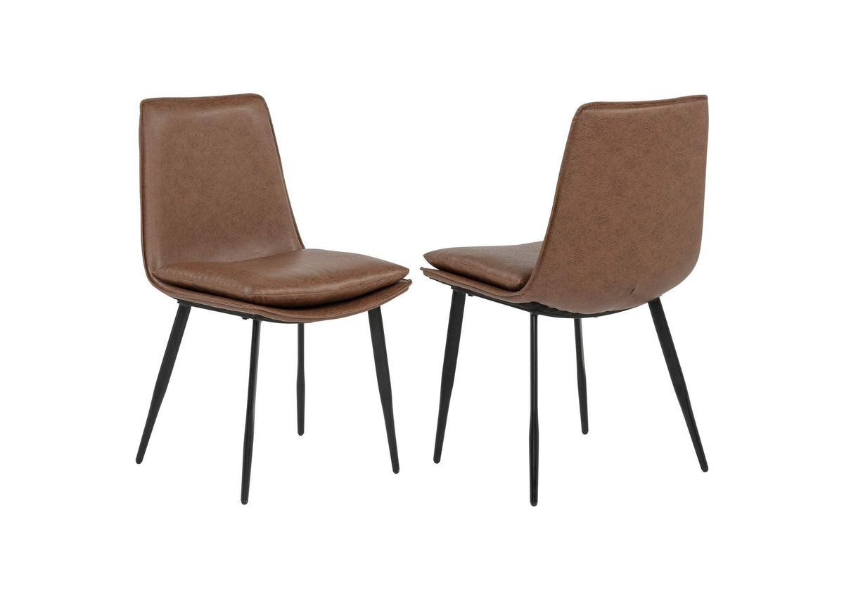 Ortega Upholstered Dining Side Chair Coffee (Set of 2)