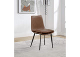 115472 Ortega Upholstered Dining Side Chair Coffee (Set of 2)