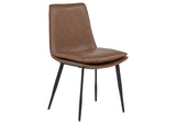 115472 Ortega Upholstered Dining Side Chair Coffee (Set of 2)