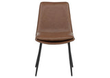 115472 Ortega Upholstered Dining Side Chair Coffee (Set of 2)