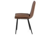 115472 Ortega Upholstered Dining Side Chair Coffee (Set of 2)