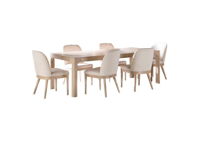 115501-S7 Solano 7-piece Extension Table Dining Set Weathered Mango