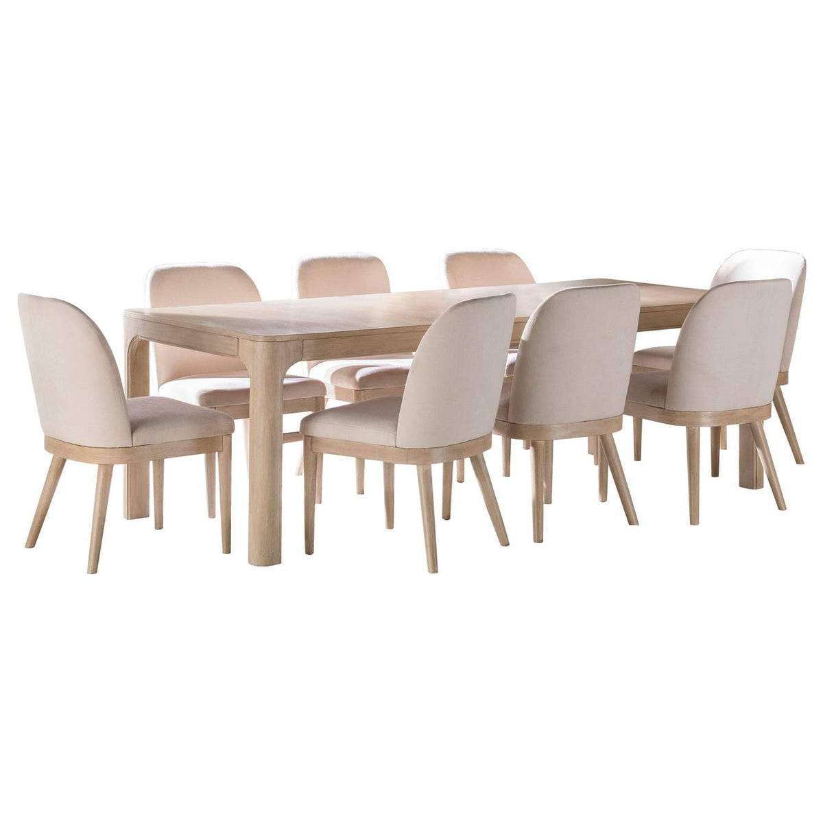 115501-S9 Solano 9-piece Extension Table Dining Set Weathered Mango