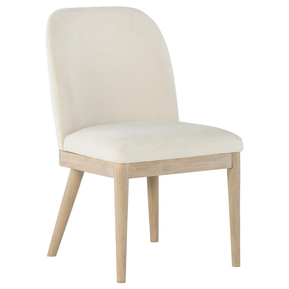 115502 Solano Upholstered Dining Side Chair Beige (Set of 2)