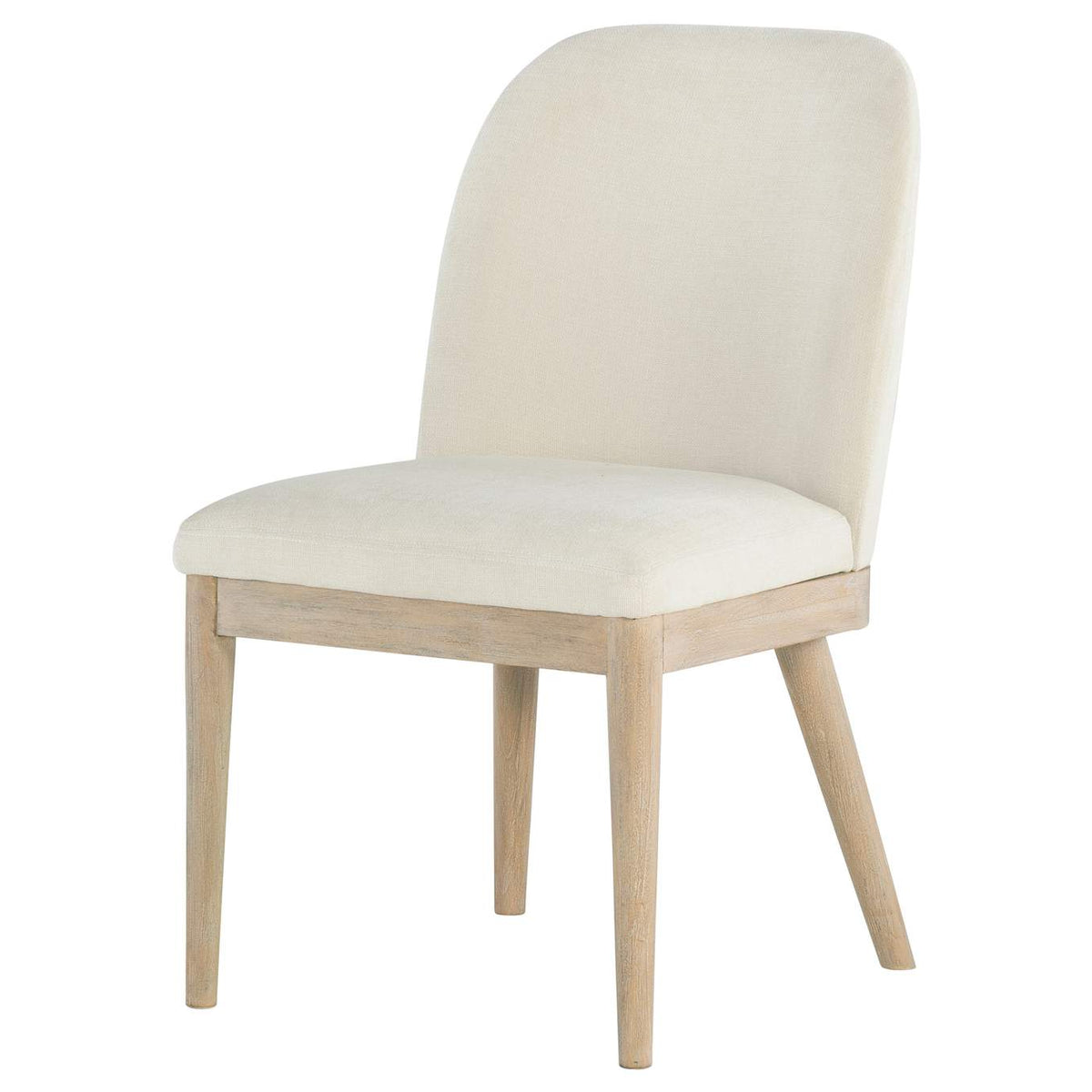 115502 Solano Upholstered Dining Side Chair Beige (Set of 2)