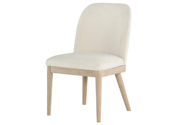 115502 Solano Upholstered Dining Side Chair Beige (Set of 2)