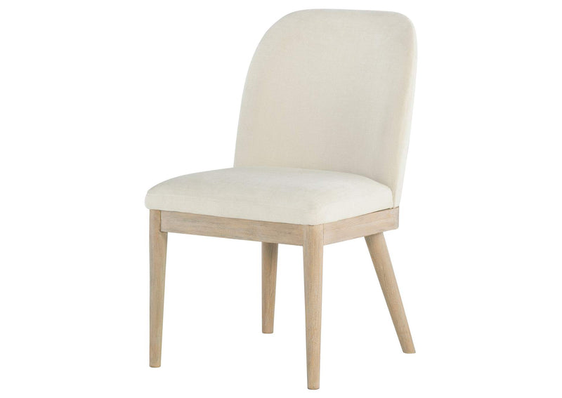 115502 Solano Upholstered Dining Side Chair Beige (Set of 2)