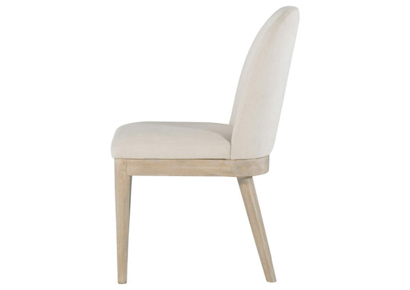 115502 Solano Upholstered Dining Side Chair Beige (Set of 2)