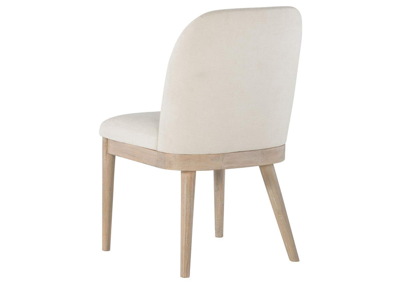 115502 Solano Upholstered Dining Side Chair Beige (Set of 2)