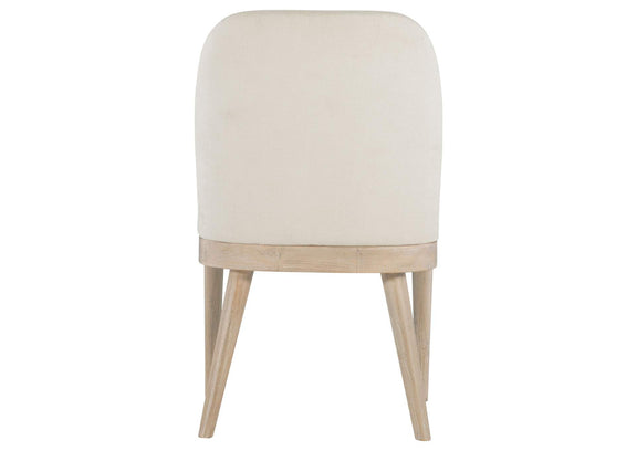 115502 Solano Upholstered Dining Side Chair Beige (Set of 2)