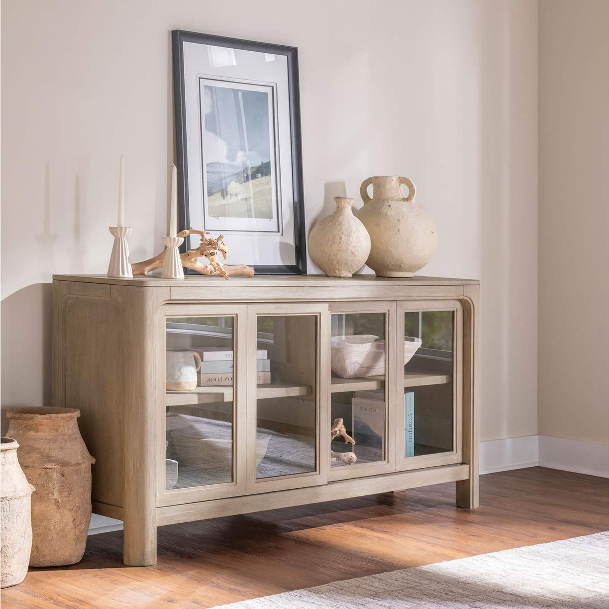 115505 Solano Sliding Door Dining Sideboard Server Weathered Mango