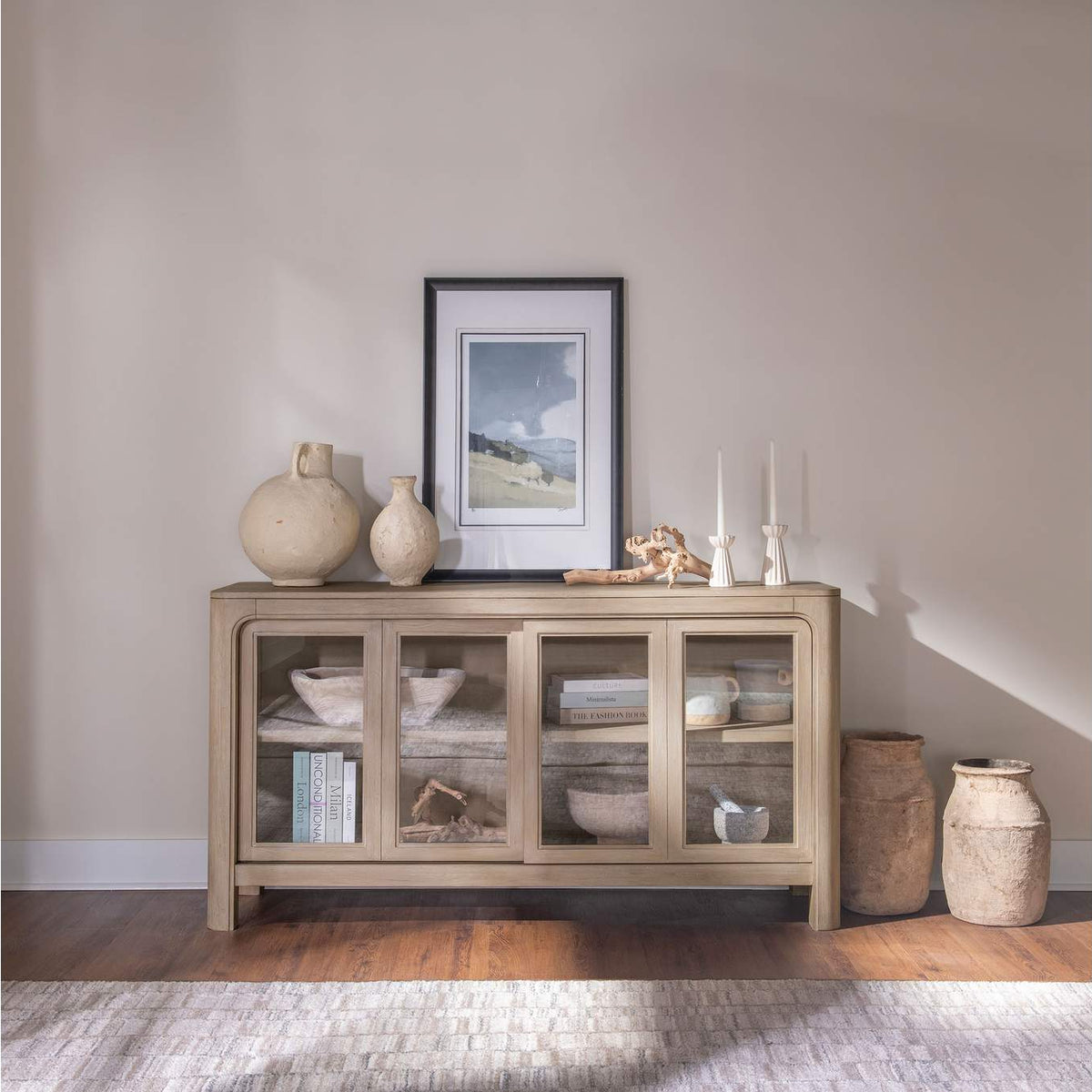 115505 Solano Sliding Door Dining Sideboard Server Weathered Mango