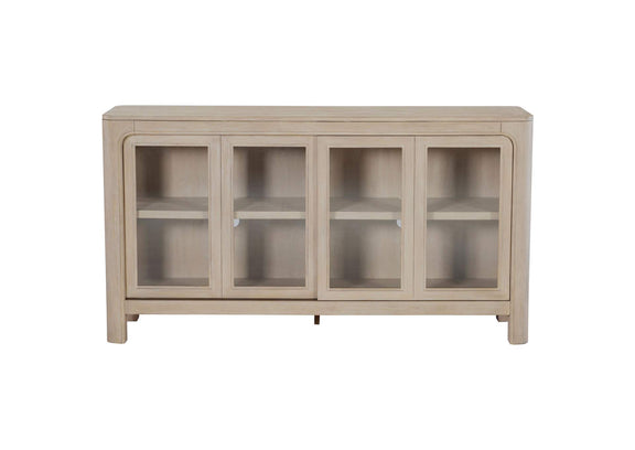 115505 Solano Sliding Door Dining Sideboard Server Weathered Mango