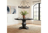 115530 Florence Round 60-inch Pedestal Base Dining Table Black