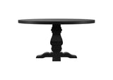 115530 Florence Round 60-inch Pedestal Base Dining Table Black
