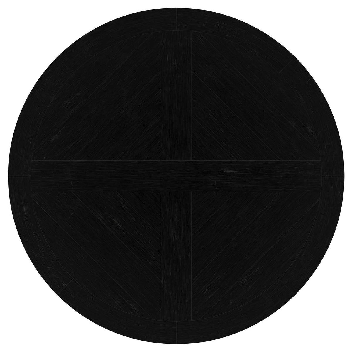 115530 Florence Round 60-inch Pedestal Base Dining Table Black