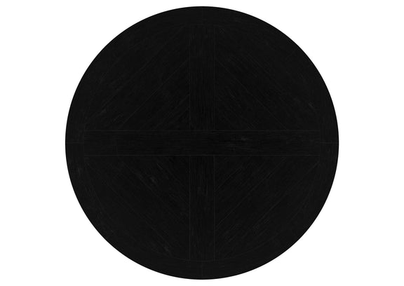 115530 Florence Round 60-inch Pedestal Base Dining Table Black