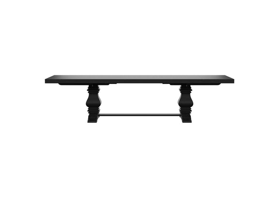 115531-S7B Florence 7-piece 126-inch Extension Dining Table Set Distressed Black
