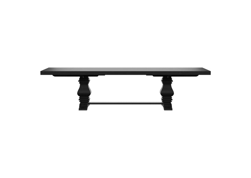 115531-S7B Florence 7-piece 126-inch Extension Dining Table Set Distressed Black