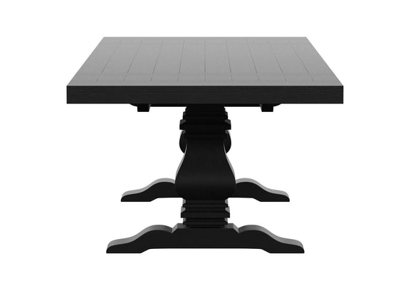 115531-S7B Florence 7-piece 126-inch Extension Dining Table Set Distressed Black