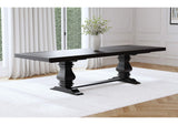 115531 Florence 126-inch Extension Dining Table Distressed Black
