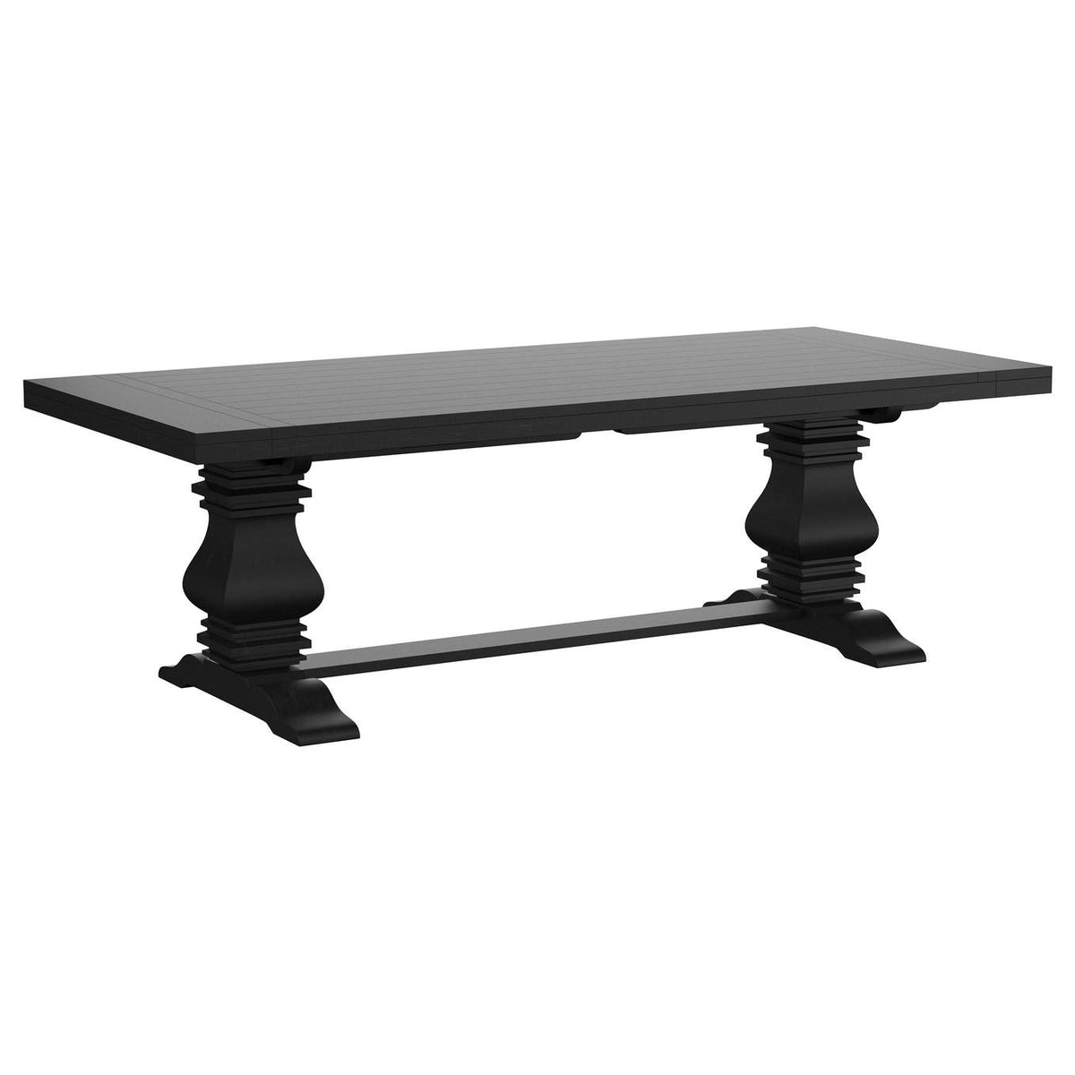 115531 Florence 126-inch Extension Dining Table Distressed Black