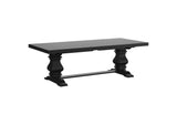 115531 Florence 126-inch Extension Dining Table Distressed Black